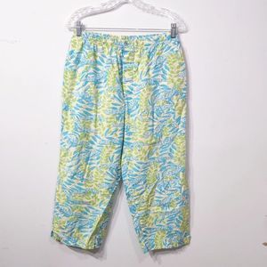Vintage Lilly Pulitzer Crop Alligator Crop Lounge/Sleep Pants Size M